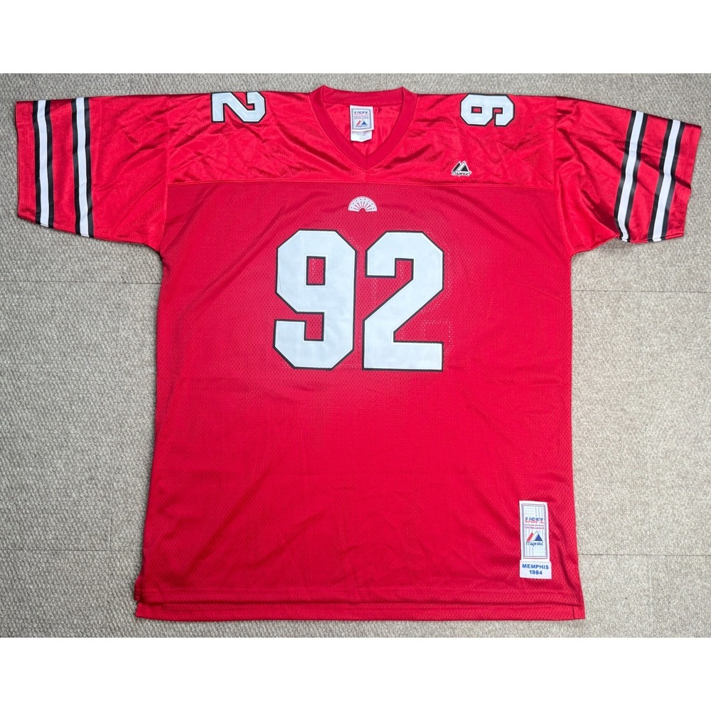 Majestic Vtg USFL Memphis Showboats #92 Reggie White Football Jersey Size XXL